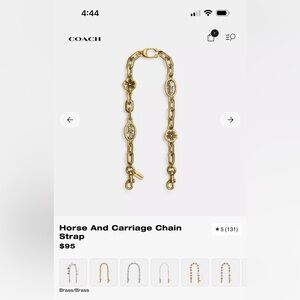 Coach Brass Chain Strap